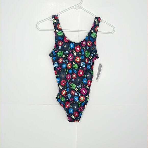 Girls Nike One Piece Swim Suit Size Large - Picture 1 of 8